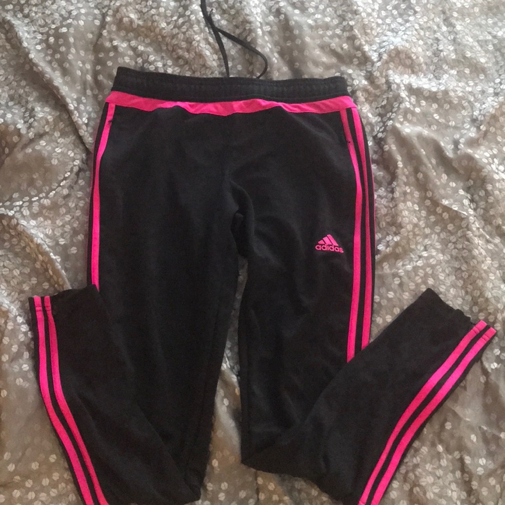 Adidas Pants hot pink stripes AMAZING CONDITION